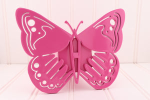 Pink Stainless Butterfly Hitch Cover – Fits 2” Hitch Receiver – Free Shipping