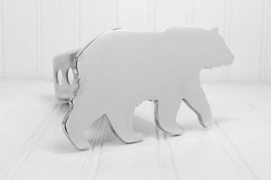 Chrome Black Bear Hitch Cover – Fits 2” Hitch Receiver – Free shipping