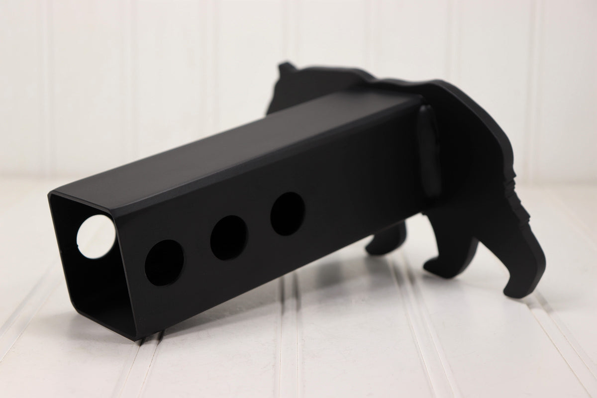 Matte Black, Black Bear Hitch Cover "New Listing" Custom Hitch Covers