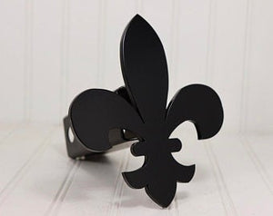 Matte Black Fleur de lis Hitch Cover – Fits 2” Hitch Receiver – Free Shipping