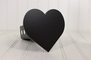 Matte Black Heart Hitch Cover – Fits 2” Hitch Receiver – Free Shipping