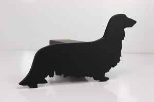 Matte Black Long Haired Dachshund Hitch Cover – Fits 2” Hitch Receiver – Free Shipping