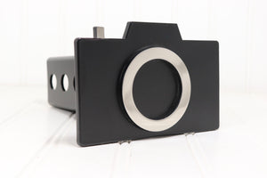 Matte Black Stainless Camera Hitch Cover – Fits 2” Hitch Receiver – Free Shipping
