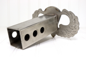 Stainless Steel Parachutist Badge Hitch Cover with Combat star – Fits 2” Hitch Receiver – Free Shipping
