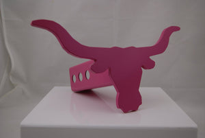 Pink Longhorn Hitch Cover, Powder Coated – Fits 2” Hitch Receiver – Free Shipping