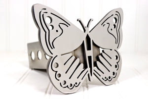 Stainless Butterfly Hitch Cover – Fits 2” Hitch Receiver – Free Shipping