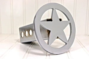Chrome Circle Star Hitch Cover – Fits 2” Hitch Receiver – 5" Diameter - Free Shipping