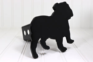 Matte Black English Bulldog Hitch Cover – Fits 2” Hitch Receiver – Free Shipping