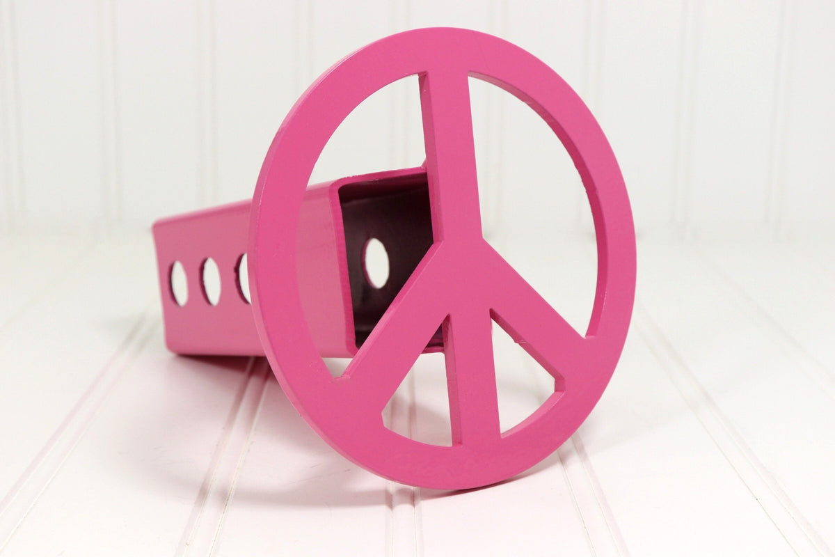 Pink Peace Hitch Cover, Free Shipping Custom Hitch Covers