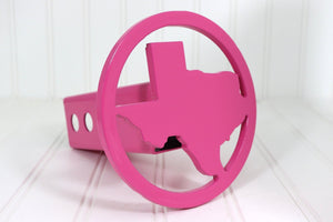 Pink Circle Texas Hitch Cover – Fits 2” Hitch Receiver – Free Shipping