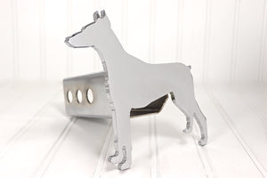 Chrome Doberman Pinscher Hitch Cover – Fits 2” Hitch Receiver – Free Shipping