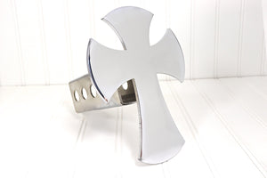 Chrome Cross Hitch Cover – Fits 2” Hitch Receiver – Free Shipping