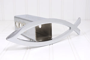 Chrome Christian Fish (Ichthys) Hitch Cover – Fits 2” Hitch Receiver – Free Shipping
