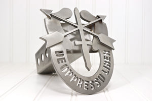 Stainless Steel De Oppresso Liber Hitch Cover– Fits 2” Hitch Receiver – Free Shipping