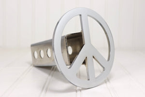 Chrome Peace Sign Hitch Cover – Fits 2” Hitch Receiver – Free Shipping