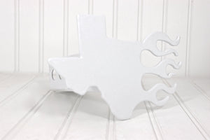 White Texas Flames Hitch Cover – Fits 2” Hitch Receiver – Free Shipping