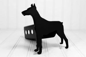 Black Doberman Pinscher Hitch Cover – Fits 2” Hitch Receiver – Free Shipping