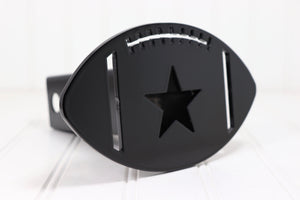 Black Football Star Hitch Cover – Fits 2” Hitch Receiver – Free Shipping