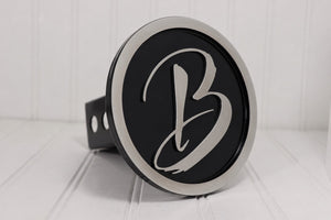 Matte Black Stainless B Logo Hitch Cover