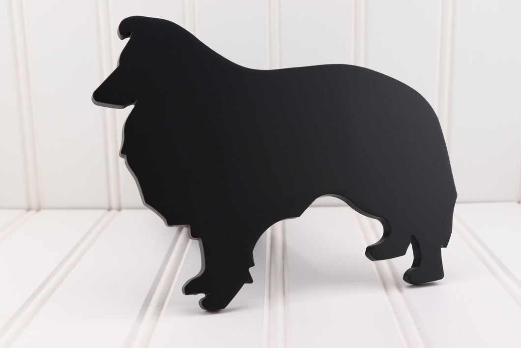 Black Sheltie (Shetland Sheep Dog) Hitch Cover, Free Shipping