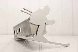 Stainless Snow Skier Hitch Cover, 2"