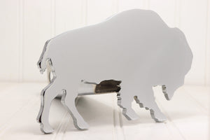 Chrome Bison / Buffalo Hitch Cover 2".  Free Shipping