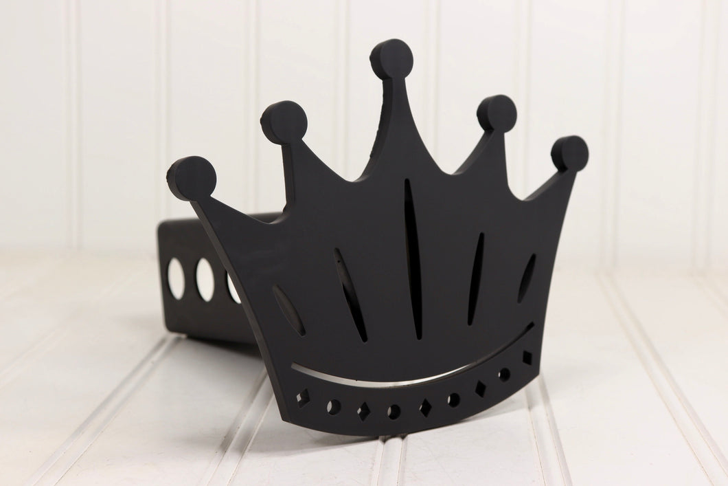 Matte Black Crown Detailed Hitch Cover, Free Shipping