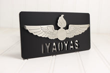 Load image into Gallery viewer, Matte Black Navy Aviation Ordnance IYAOYAS Hitch Cover
