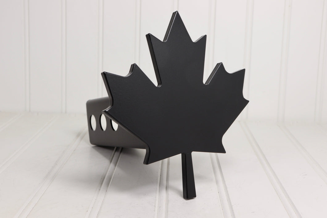 Matte Black Canadian Maple Leaf Hitch Cover, Free Shipping