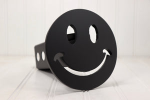 Matte Black Smiley Face Hitch Cover, Free Shipping