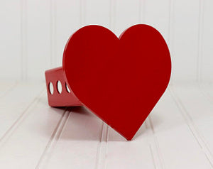 Red Heart Hitch Cover, 2". Ships Free