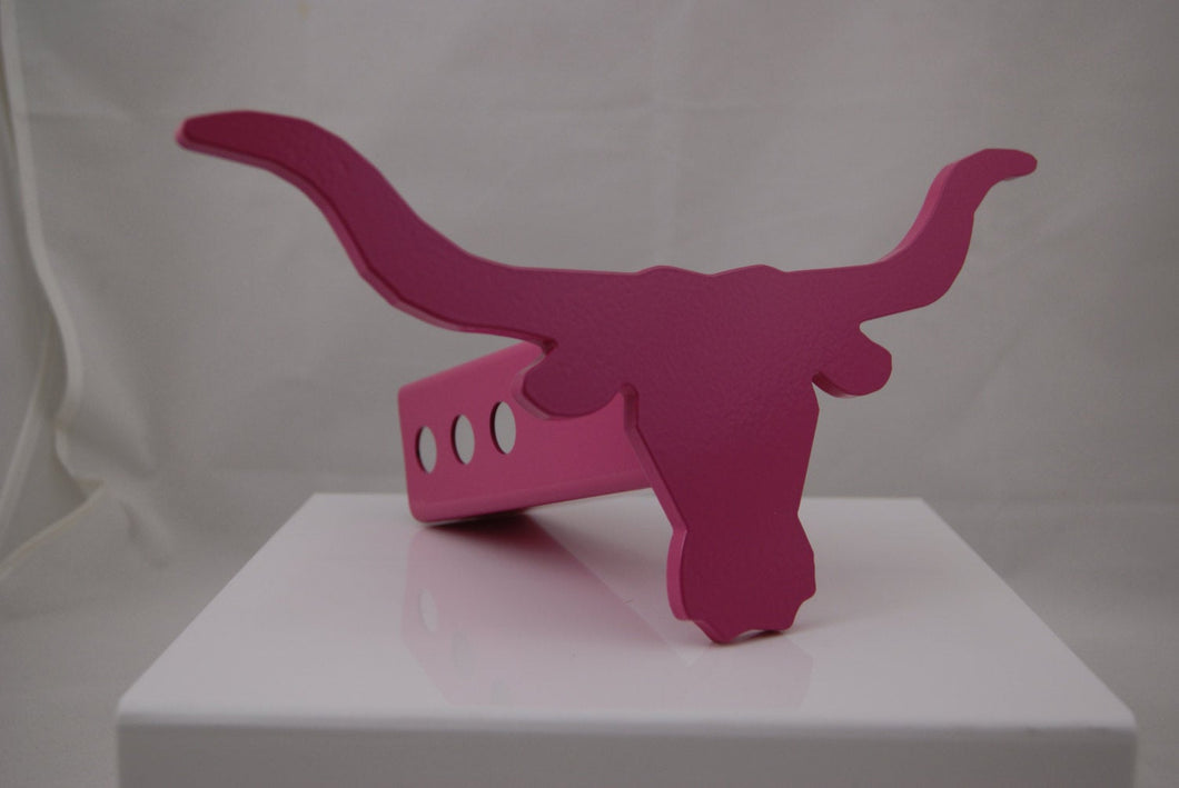 Pink Longhorn Hitch Cover, Powder Coated, Free Shipping