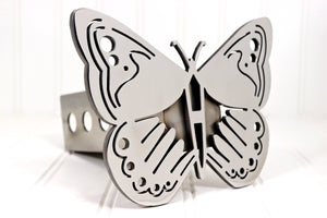 Stainless Butterfly Hitch Cover, Free Shipping
