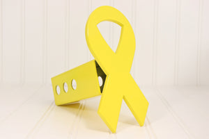 Yellow Support our Troops Ribbon Hitch Cover, Free Shipping
