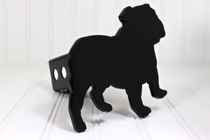 Matte Black English Bulldog Hitch Cover, Free Shipping