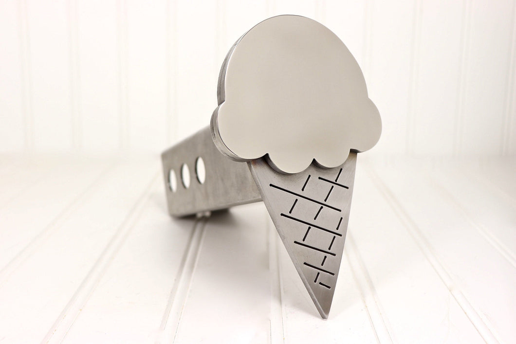 Stainless Steel Ice Cream Cone Hitch Cover, Free Shipping