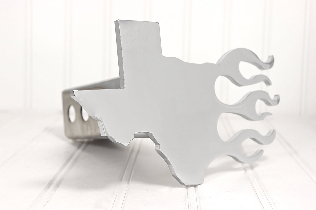 Chrome Texas Flames Hitch Cover, Free Shipping