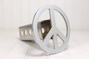 Chrome Peace Sign Hitch Cover, Free Shipping