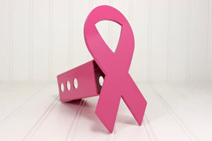 Pink Breast Cancer Awareness Ribbon Hitch Cover, Free Shipping
