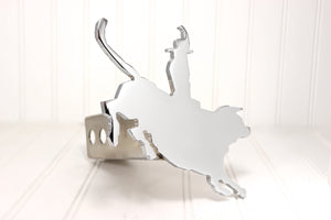 Chrome Bull Riding Hitch Cover, Free Shipping
