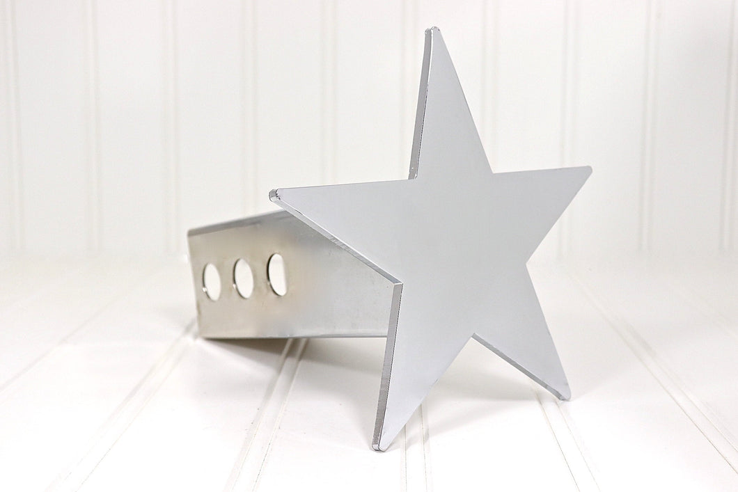 Chrome Five Point Star Hitch Cover, Free Shipping