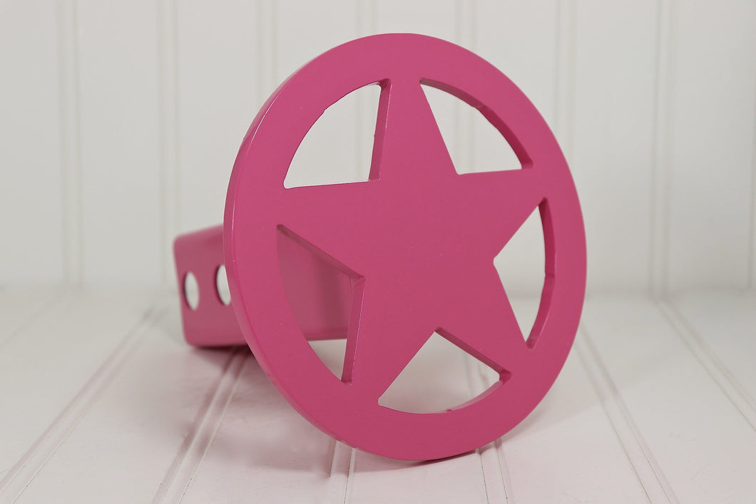 Pink Circle Star Hitch Cover, Free Shipping