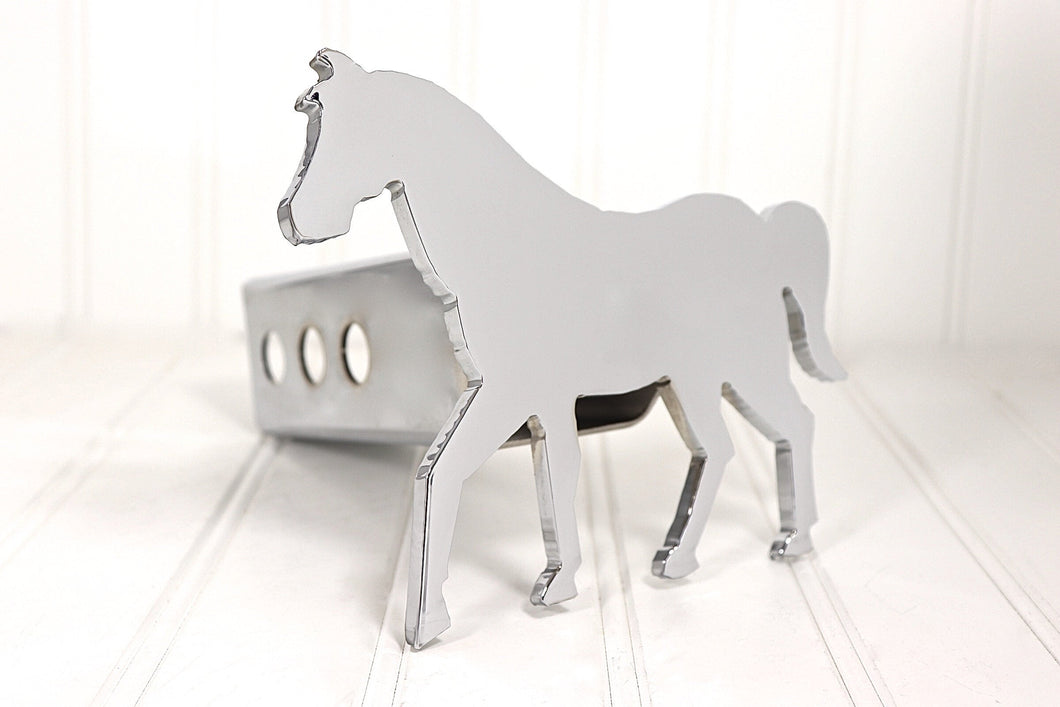 Chrome Show Horse Hitch Cover, Free Shipping