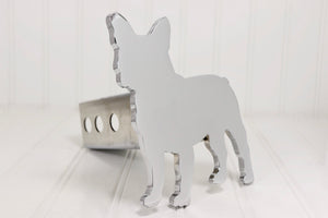 Chrome French Bulldog Hitch Cover, Free Shipping